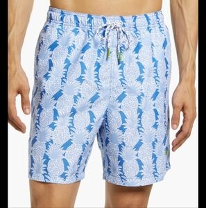 Tommy Bahamas Swim Trunks Blue Pineapple Size XXL
